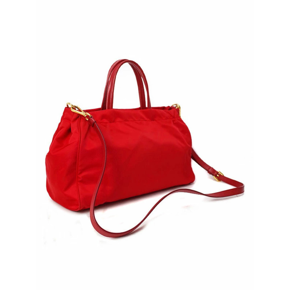 Prada Tessuto Tote Shoulder Bag Red - Picture 2 of 9